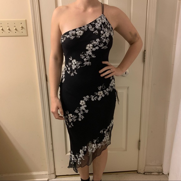 Scala Dresses & Skirts - Scala One Shoulder Semi-Formal Black Dress